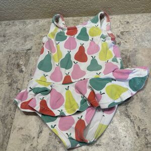 Baby Boden Girls Swimsuit Pear Print Ruffle 12-18 Months
